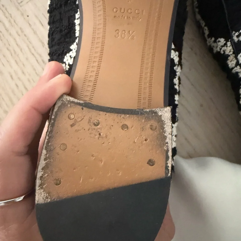 Gucci Black Tweed Loafers - Picture 11 of 11